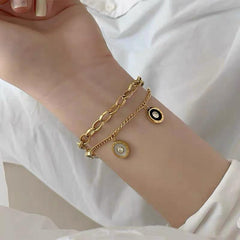 Stainless Steel Titanium Sunflower Bracelet Cosmia.pk