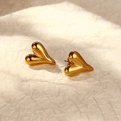 Stainless Steel Heart Tops Earrings Cosmia.pk