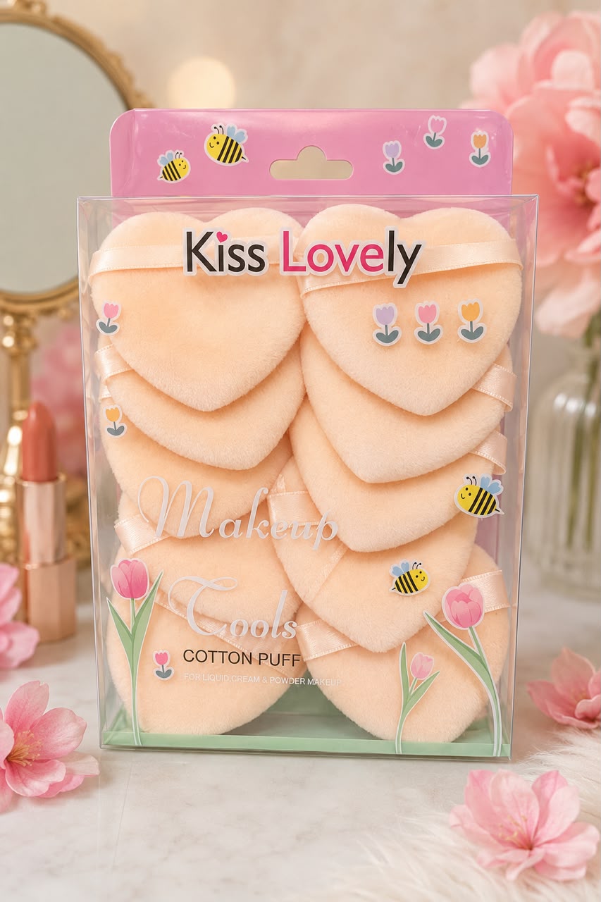 Kiss Lovely Heart Makeup Cotton Puff Kiss Lovely