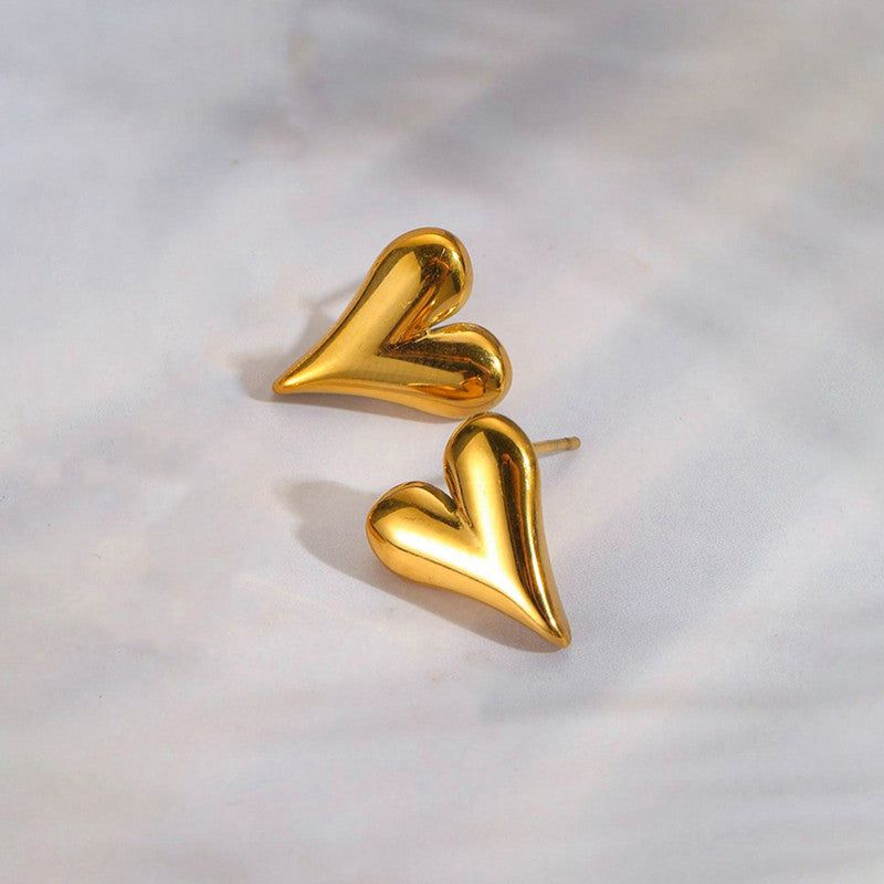 Stainless Steel Heart Tops Earrings Cosmia.pk