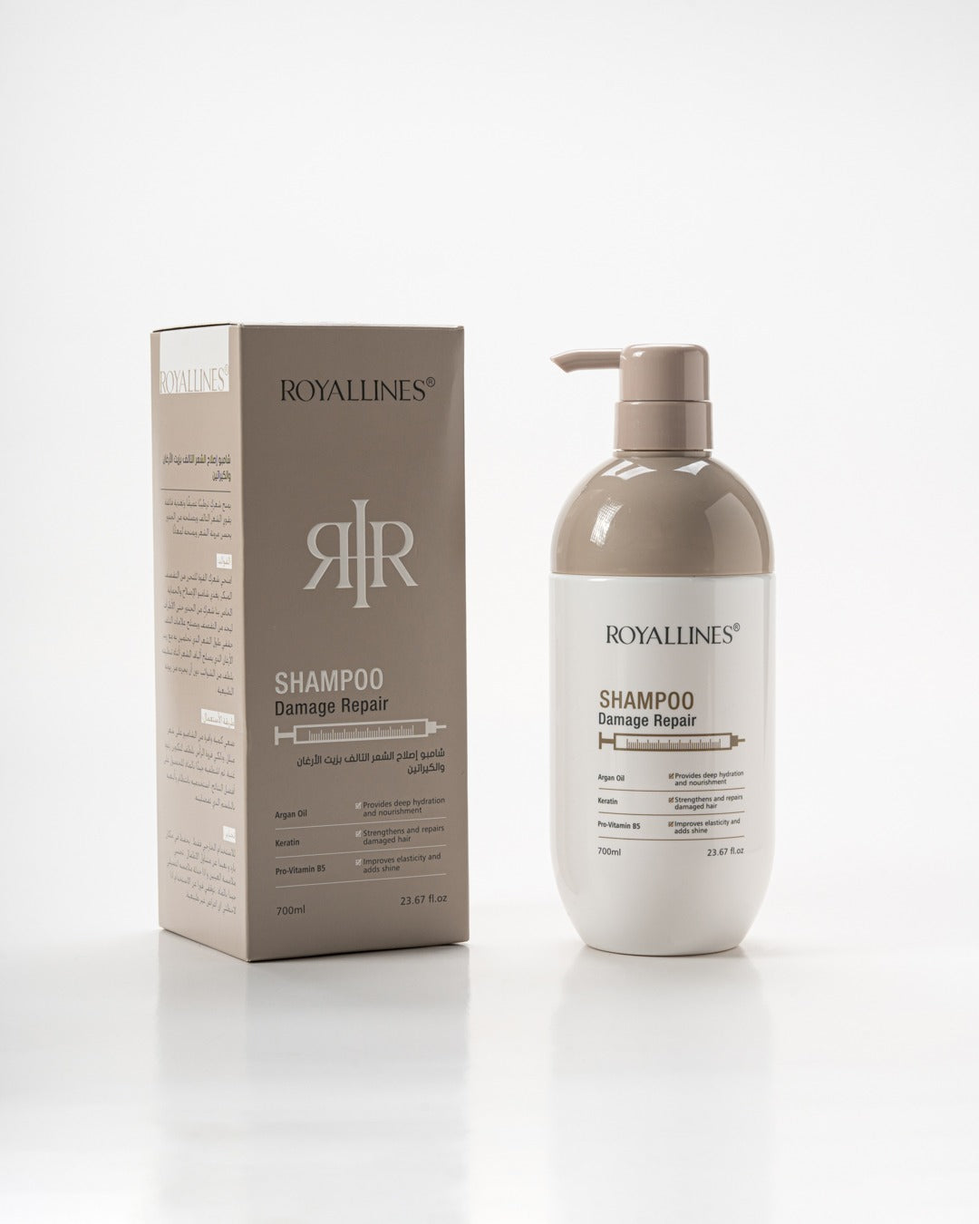 ROYALLINES Argan Oil & Keratin Damage Repair Shampoo (700ml)