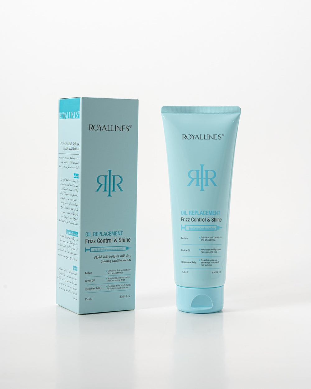 ROYALLINES Protein & Castor Oil Frizz Control & Shine Oil Replacement (250ml) ROYALLINES
