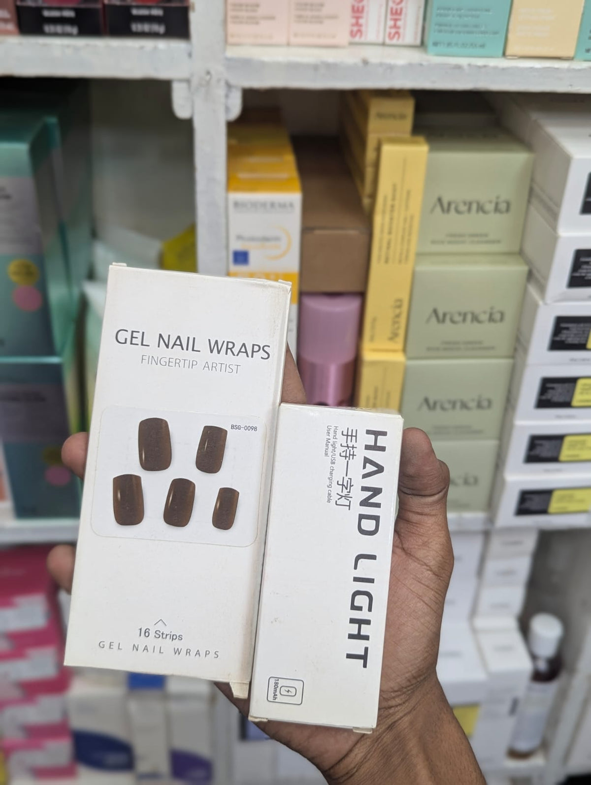 Gel Nail Wraps & Hand Light Set Cosmia.pk