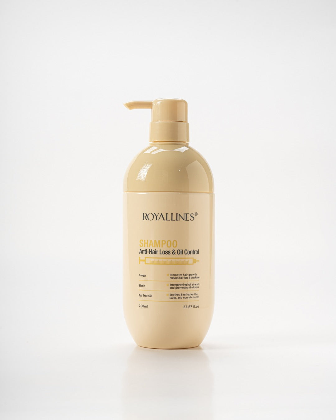 ROYALLINES Ginger & Biotin Anti-Hair Loss & Oil Control Shampoo (700ml) ROYALLINES