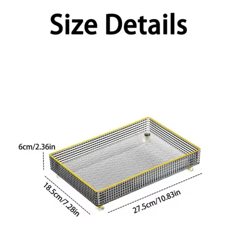 Multipurpose Transparent cosmetics storage Tray Cosmia
