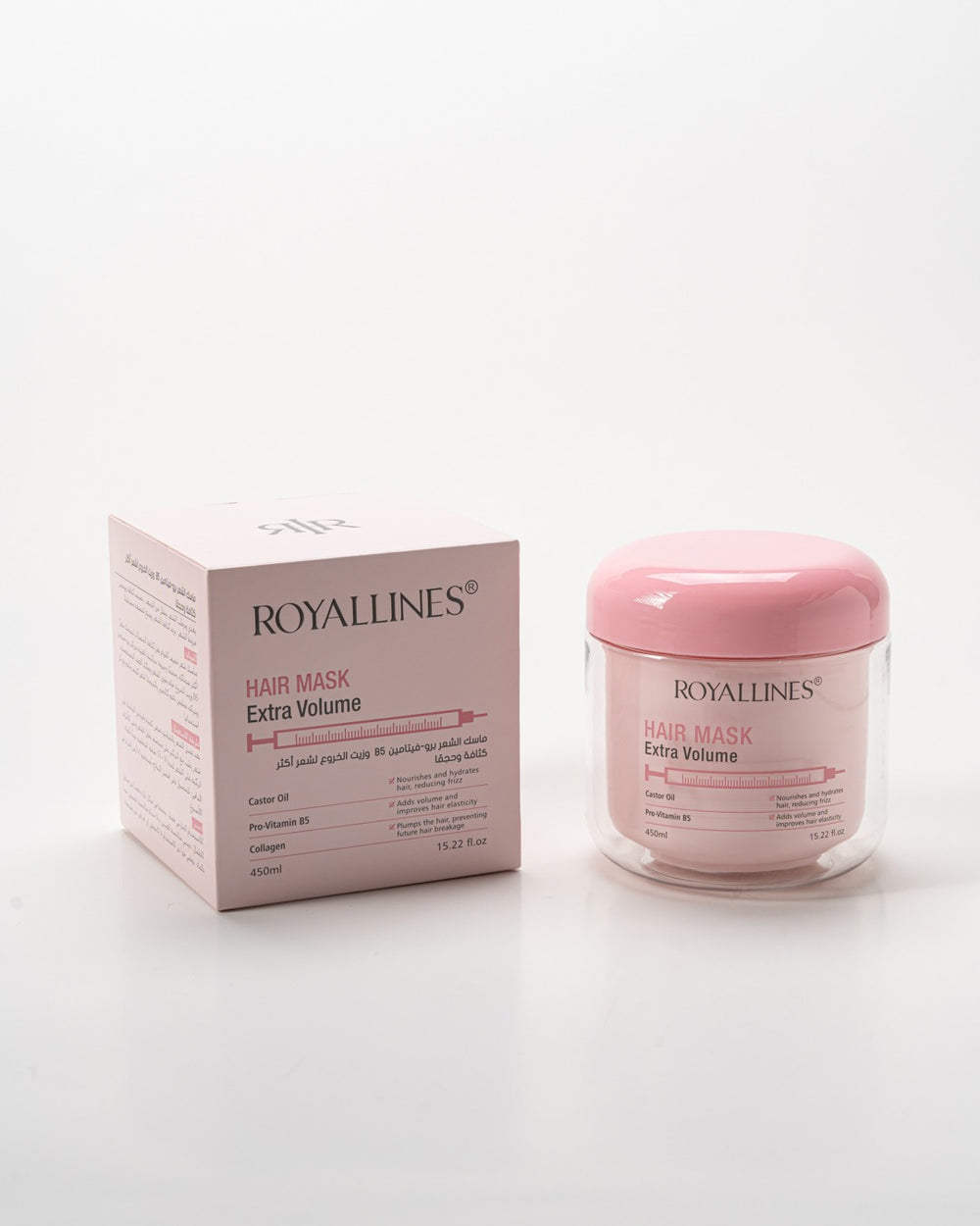 ROYALLINES Pro-Vitamin B5 & Castor Oil Extra Volume Hair Mask (450ml) ROYALLINES