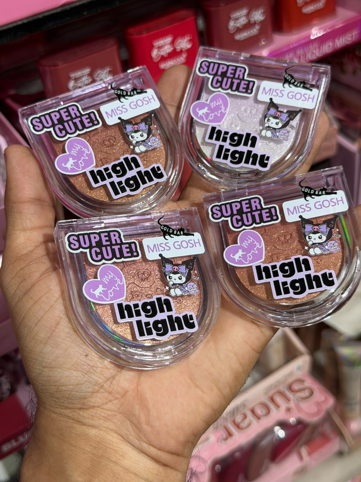 Miss Gosh Super Cute Kuromi 4pcs Highlighters Miss Gosh