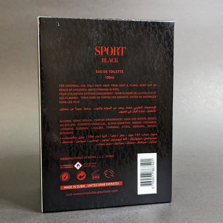 Sport Black Eau de Toilette – 100ml JA