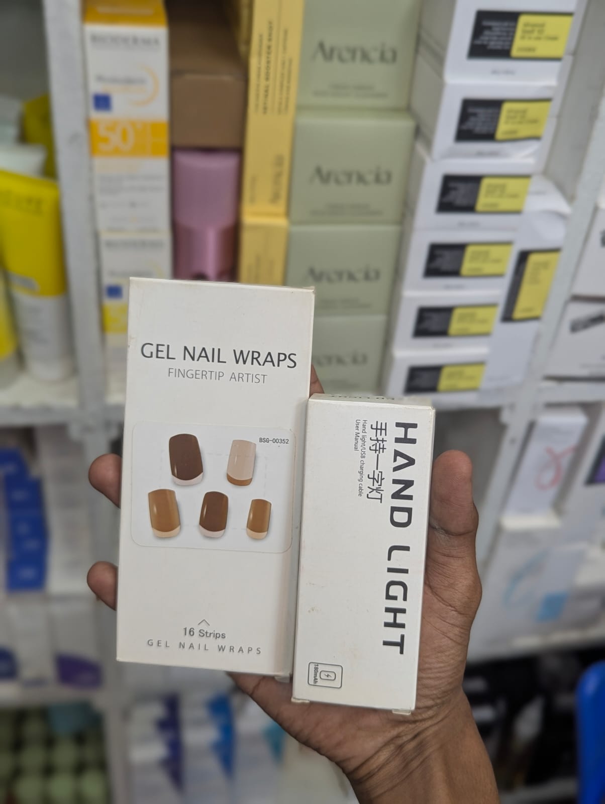 Gel Nail Wraps & Hand Light Set Cosmia.pk