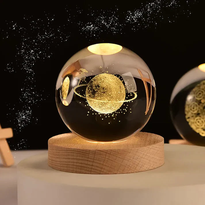 3D Galaxy Crystal Ball Night Light Cosmia.pk