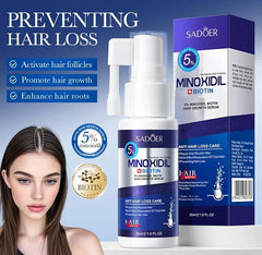 SADOER 5% Minoxidil Hair Growth Serum with Biotin 30ml SADOER