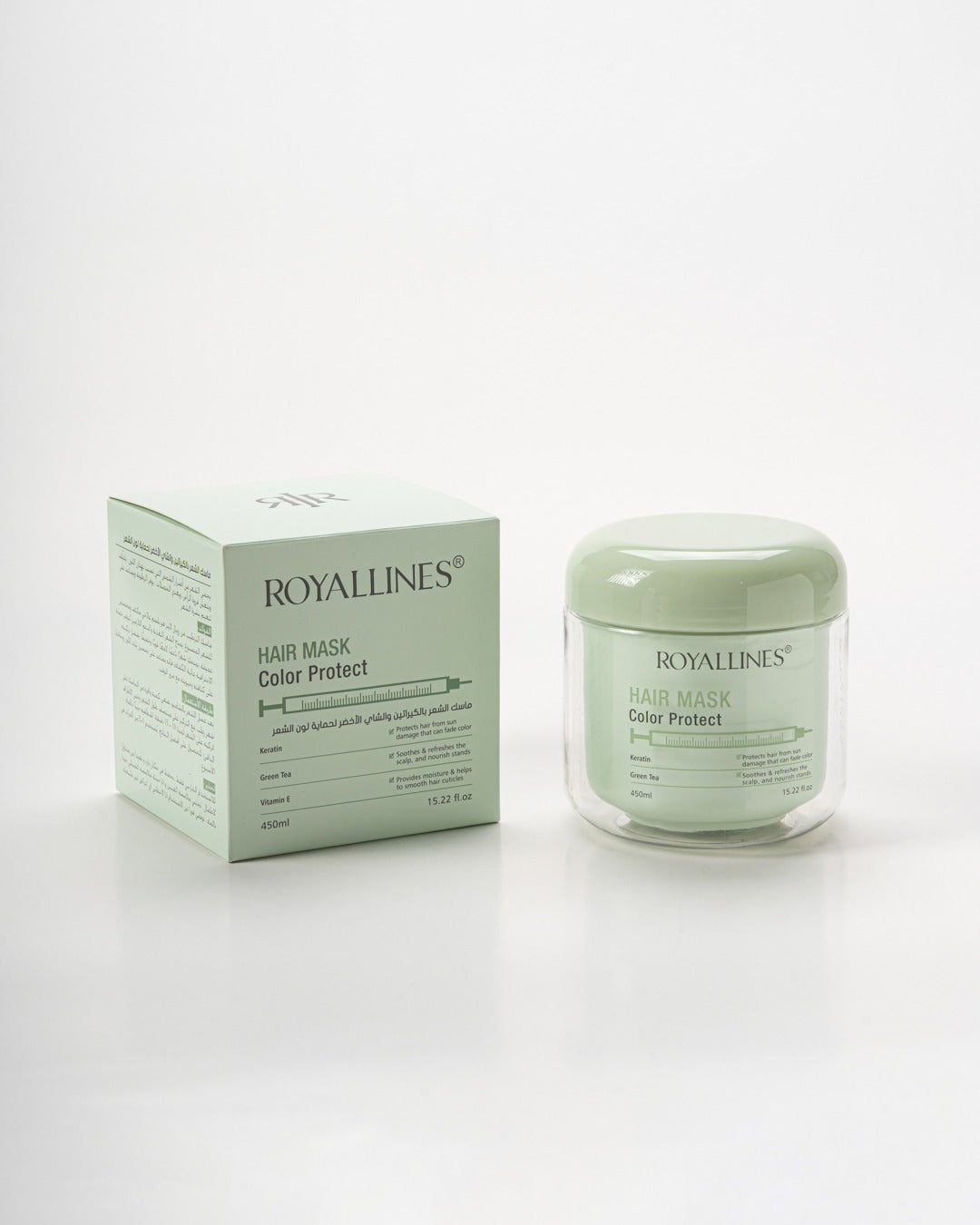 ROYALLINES Keratin & Green Tea Color Protect Hair Mask (450ml) ROYALLINES