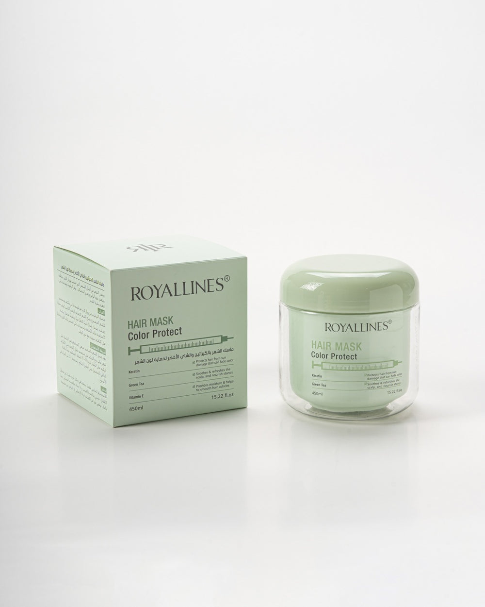 ROYALLINES Keratin & Green Tea Color Protect Hair Mask (450ml) ROYALLINES