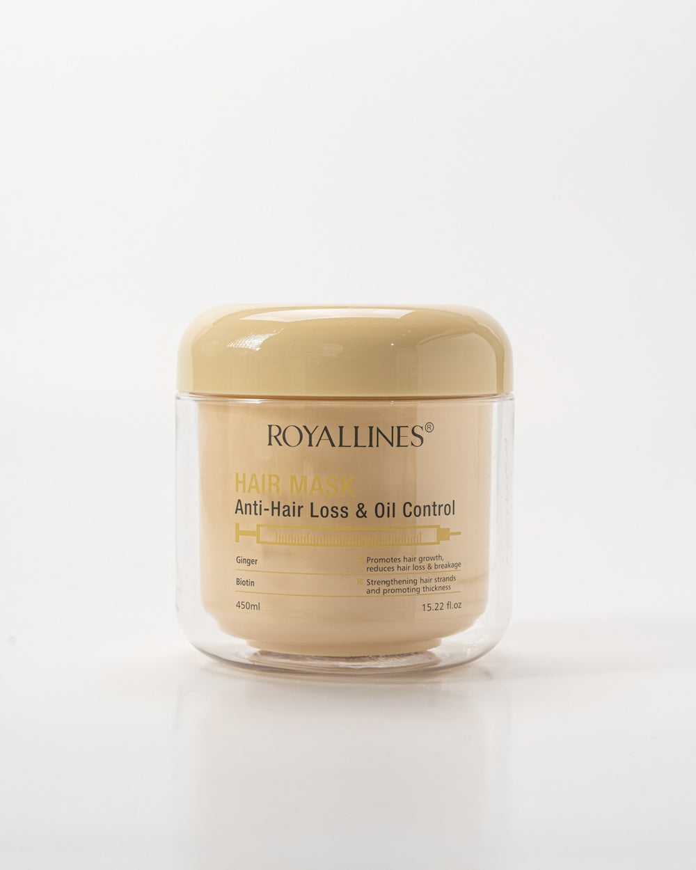 ROYALLINES Ginger & Biotin Anti-Hair Loss & Oil Control Hair Mask (450ml) ROYALLINES