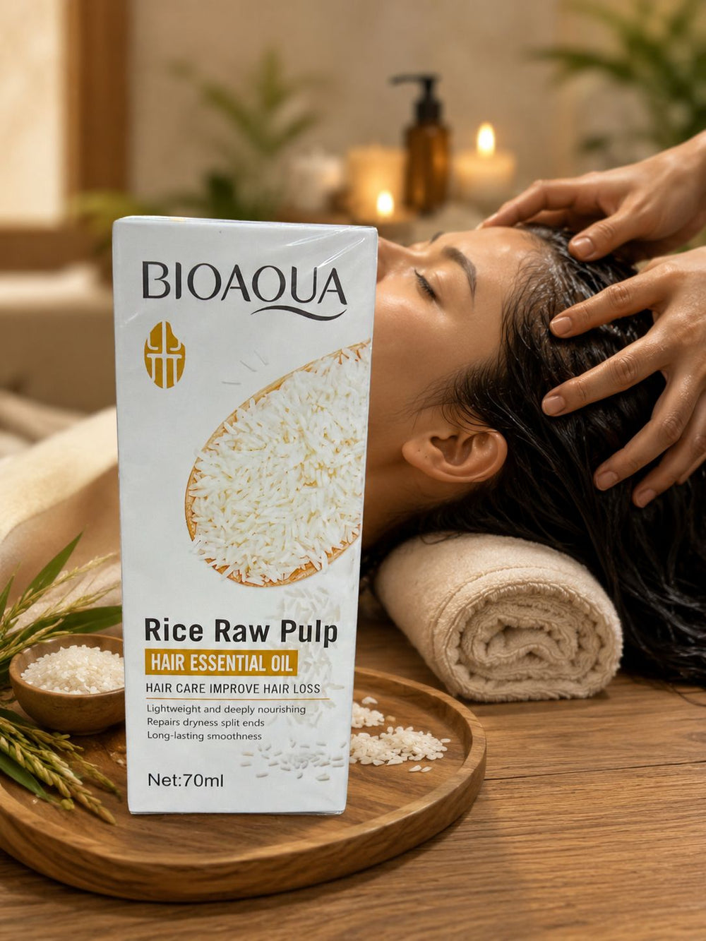 BIOAQUA Rice Raw Pulp Hair Essential Oil BIOAQUA
