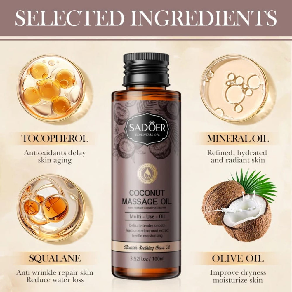 SADOER Coconut Massage Oil SADOER