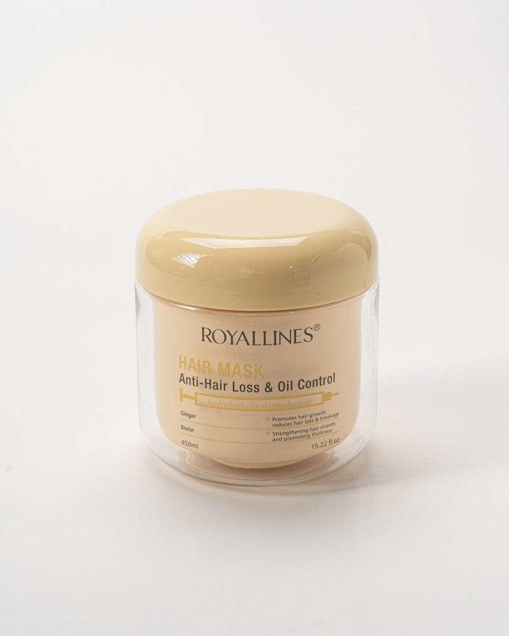 ROYALLINES Ginger & Biotin Anti-Hair Loss & Oil Control Hair Mask (450ml) ROYALLINES