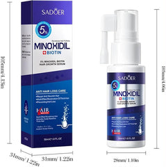 SADOER 5% Minoxidil Hair Growth Serum with Biotin 30ml SADOER
