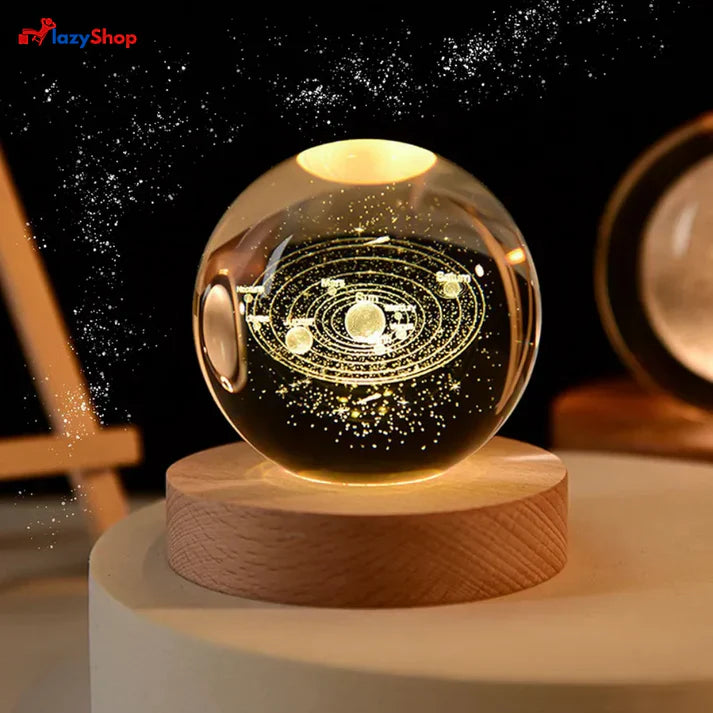 3D Galaxy Crystal Ball Night Light Cosmia.pk