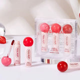 Gege Bear 3 Pcs Lollipop Water Gloss Lip Glaze Set | Hydrating Lip Gloss Gege Bear