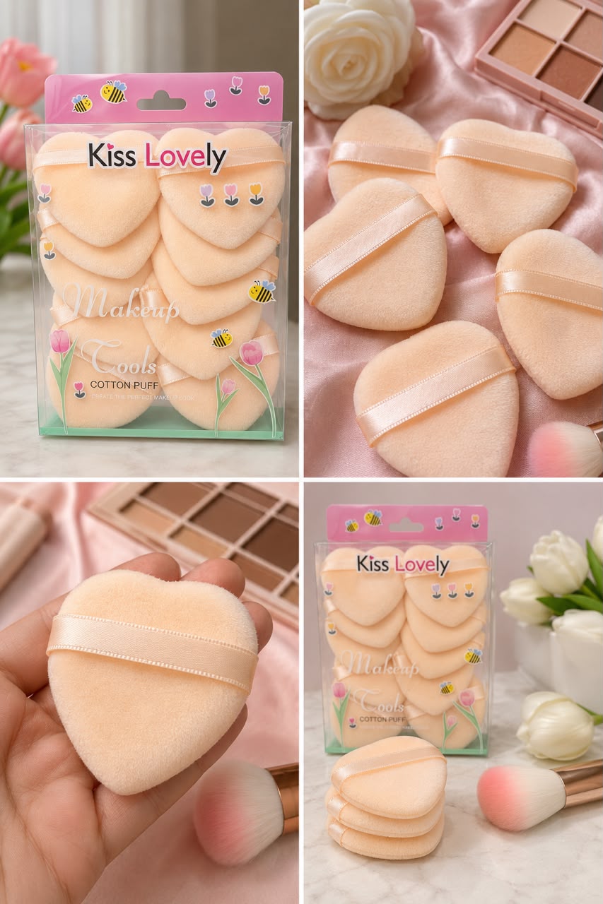 Kiss Lovely Heart Makeup Cotton Puff Kiss Lovely