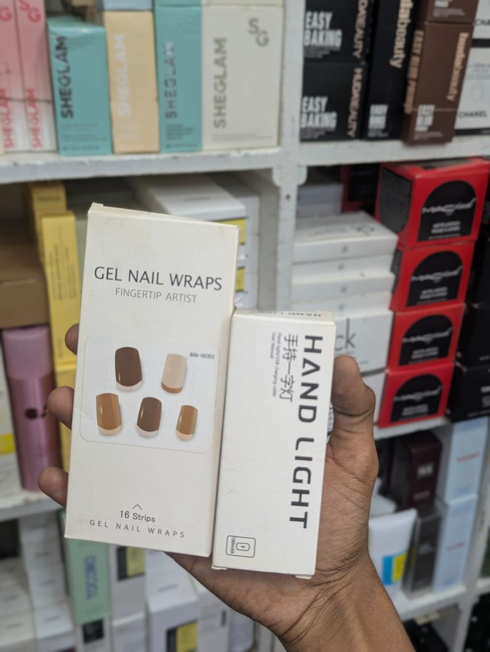 Gel Nail Wraps & Hand Light Set Cosmia.pk