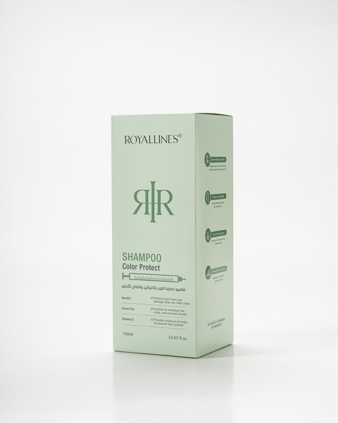 ROYALLINES Keratin & Green Tea Color Protect Shampoo (700ml) ROYALLINES