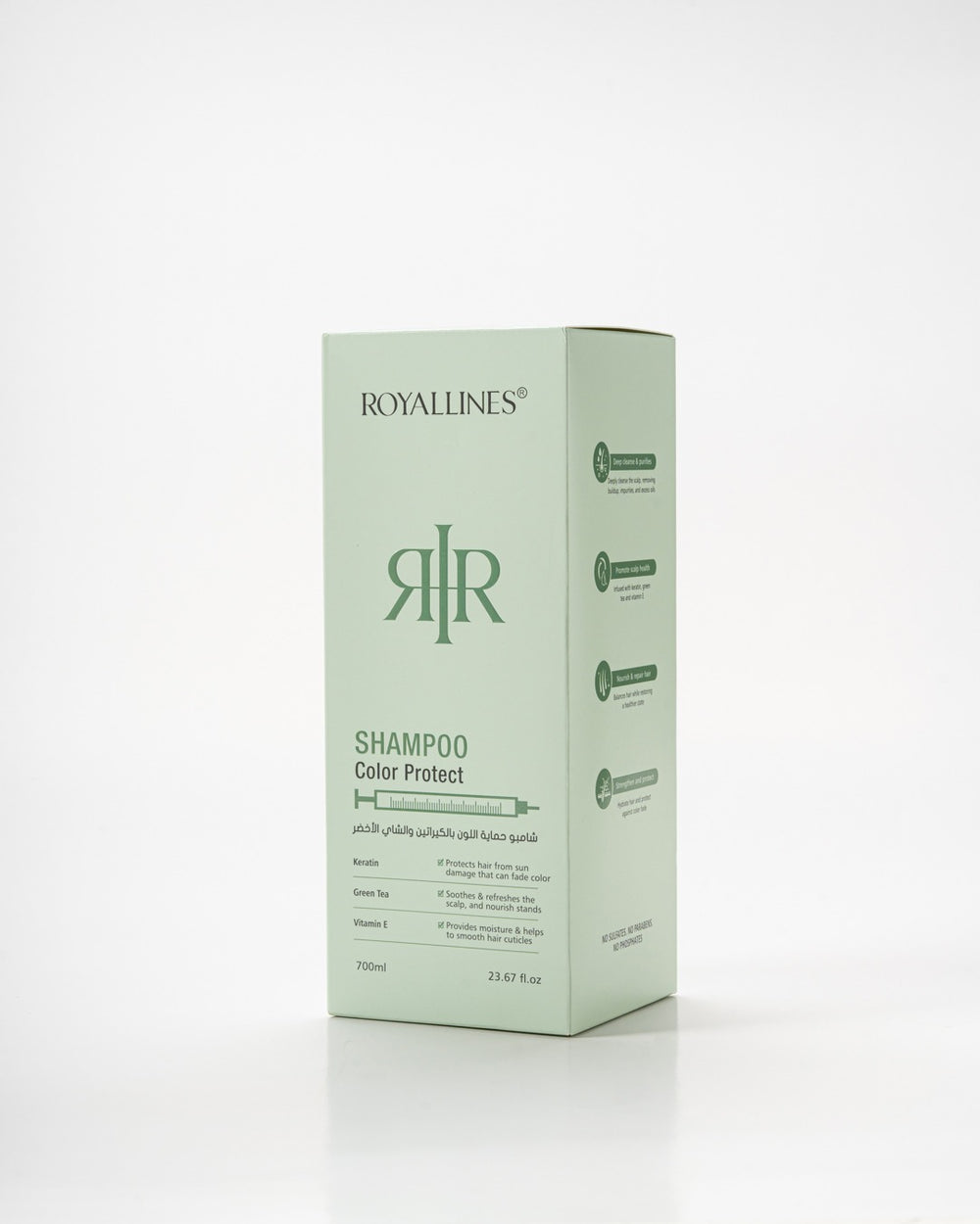 ROYALLINES Keratin & Green Tea Color Protect Shampoo (700ml) ROYALLINES
