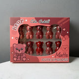 Color Castle 10 Pcs Matte Bear Lip Gloss Set | Cute Moisturizing Lip Gloss Collection Color Castle