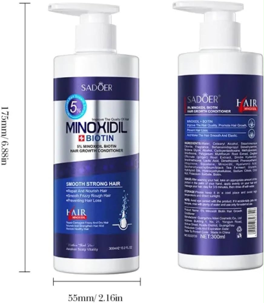 SADOER Minoxidil Biotin Hair Growth Conditioner 300ml SADOER