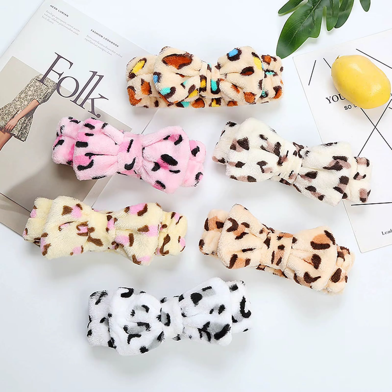 Women's Striped Bow Face Wash Headband Cosmia.pk