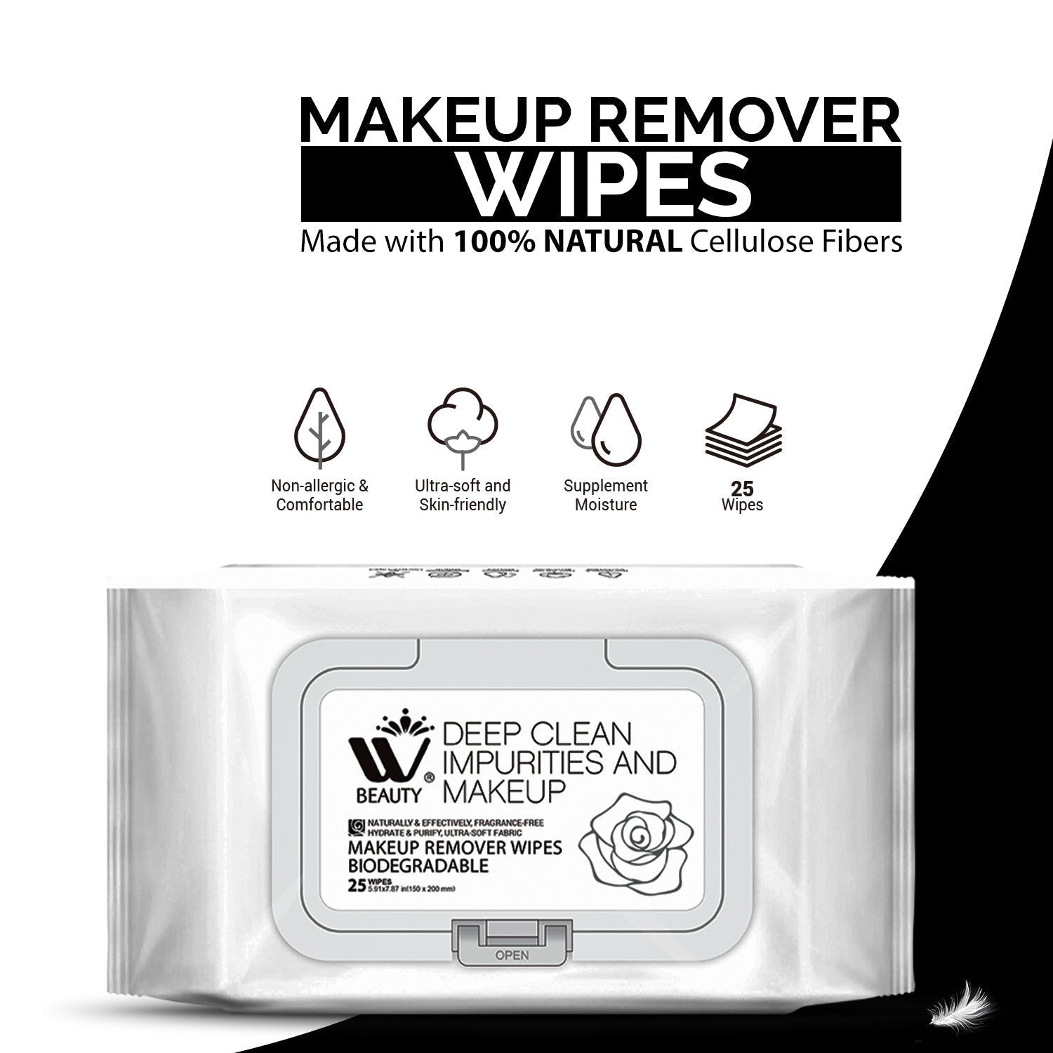 WBM Beauty Makeup Remover Wipes (25 Pieces) WBM
