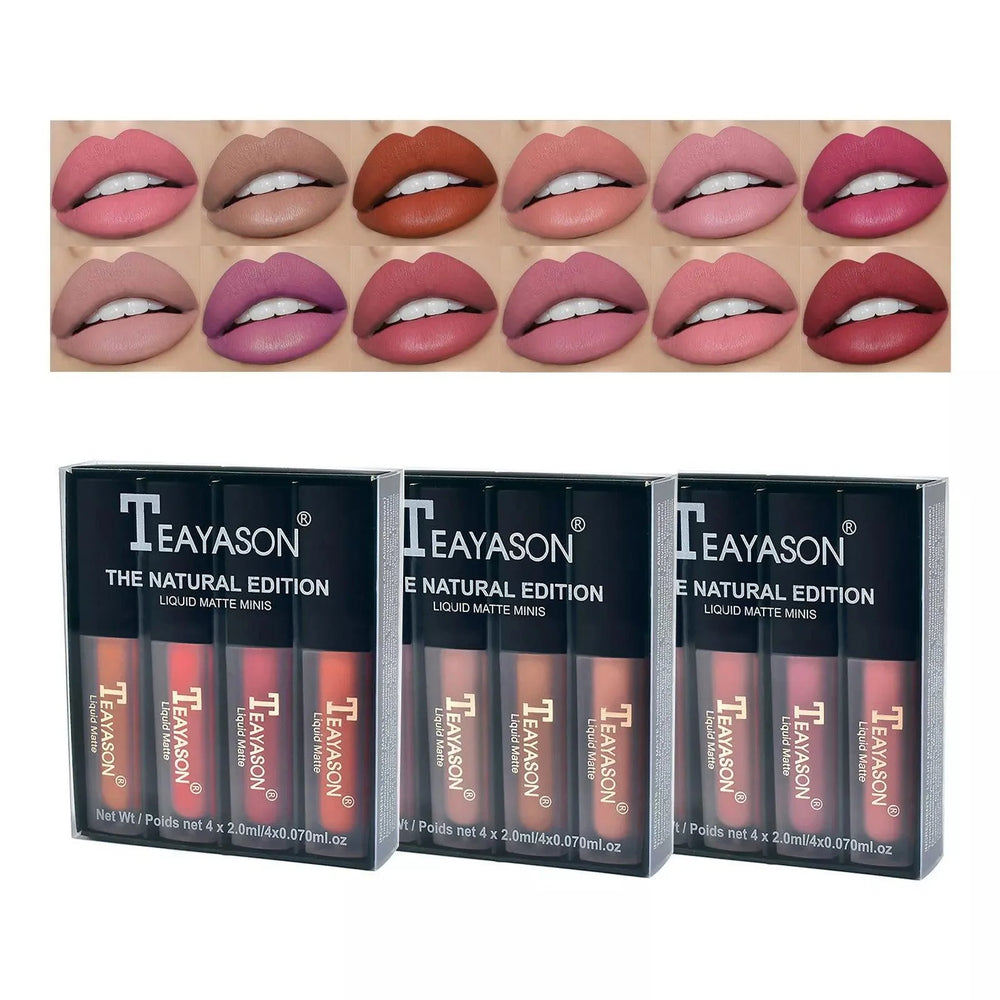 4pcs/set Teayason Waterproof Matte Liquid Lipstick Teayason