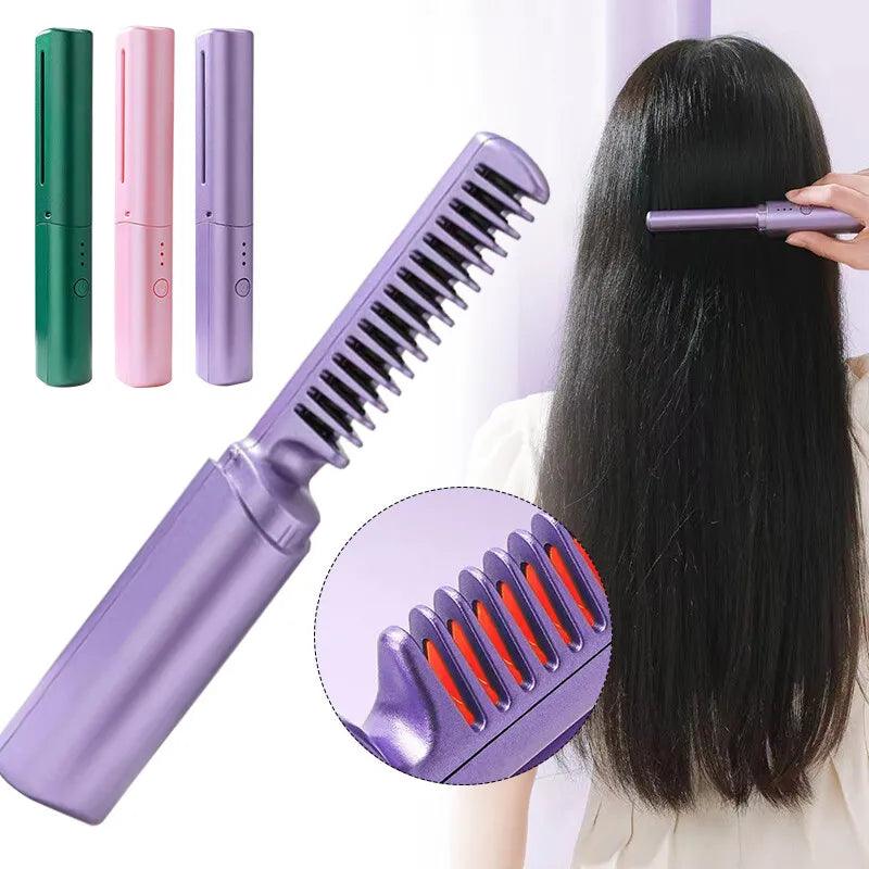 Mini 2 in 1 Professional Wireless Rechargeable Hair Straightener Cosmia.pk