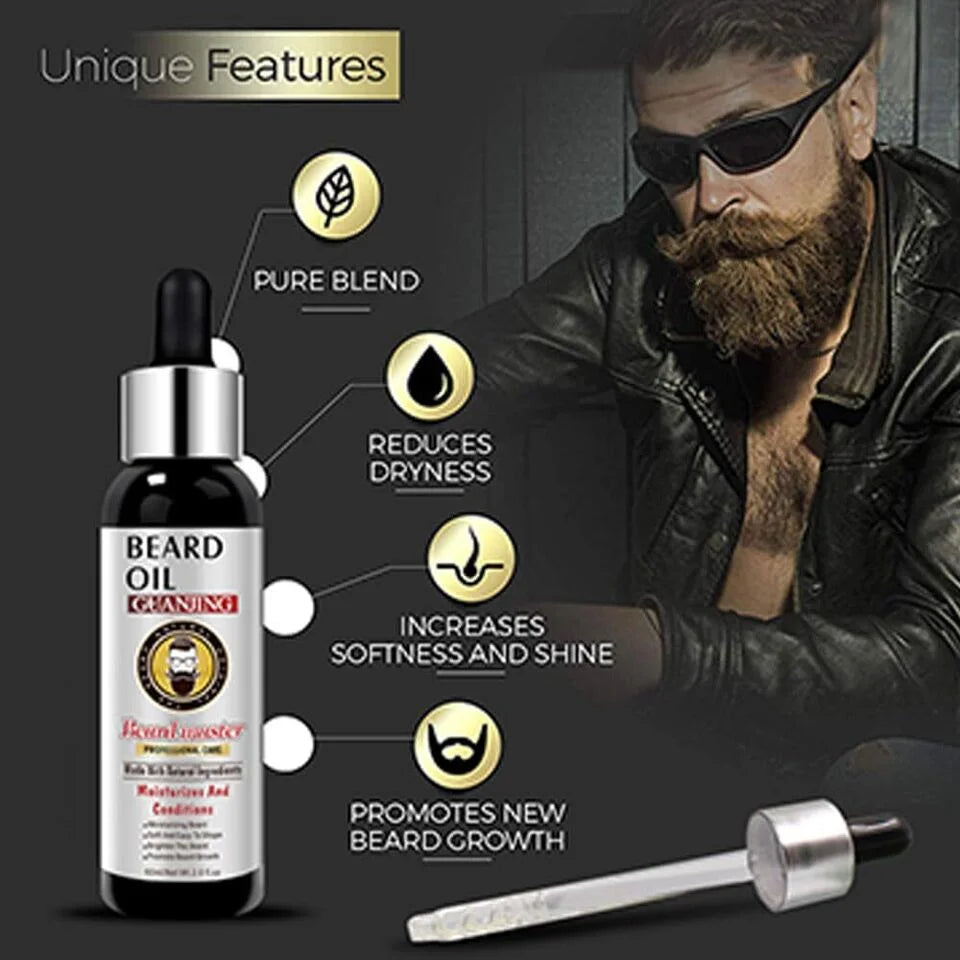 Natural Beard Growth Anti Hair Loss Beard Oil - 60ml Cosmia.pk