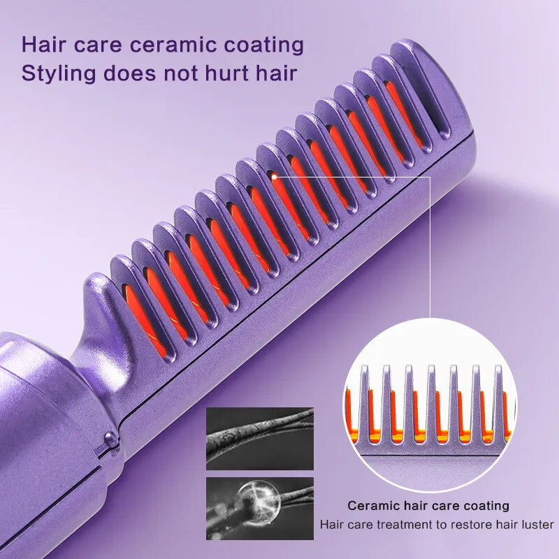 Mini 2 in 1 Professional Wireless Rechargeable Hair Straightener Cosmia.pk