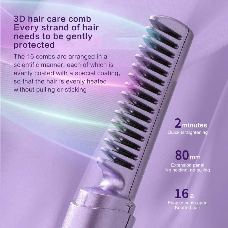 Mini 2 in 1 Professional Wireless Rechargeable Hair Straightener Cosmia.pk