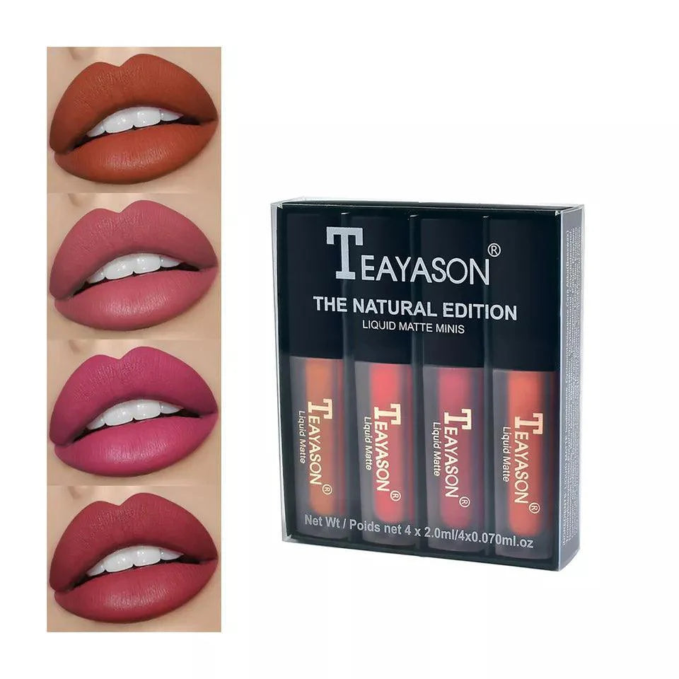 4pcs/set Teayason Waterproof Matte Liquid Lipstick Teayason