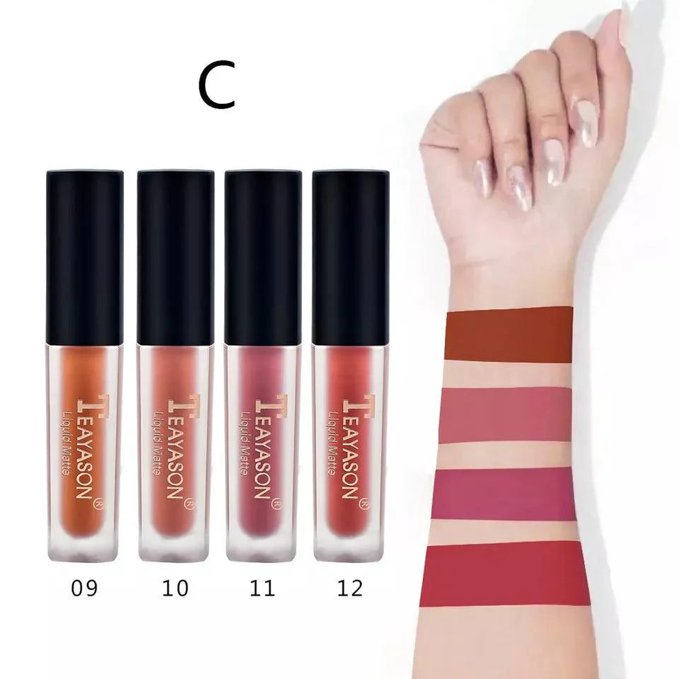 4pcs/set Teayason Waterproof Matte Liquid Lipstick Teayason