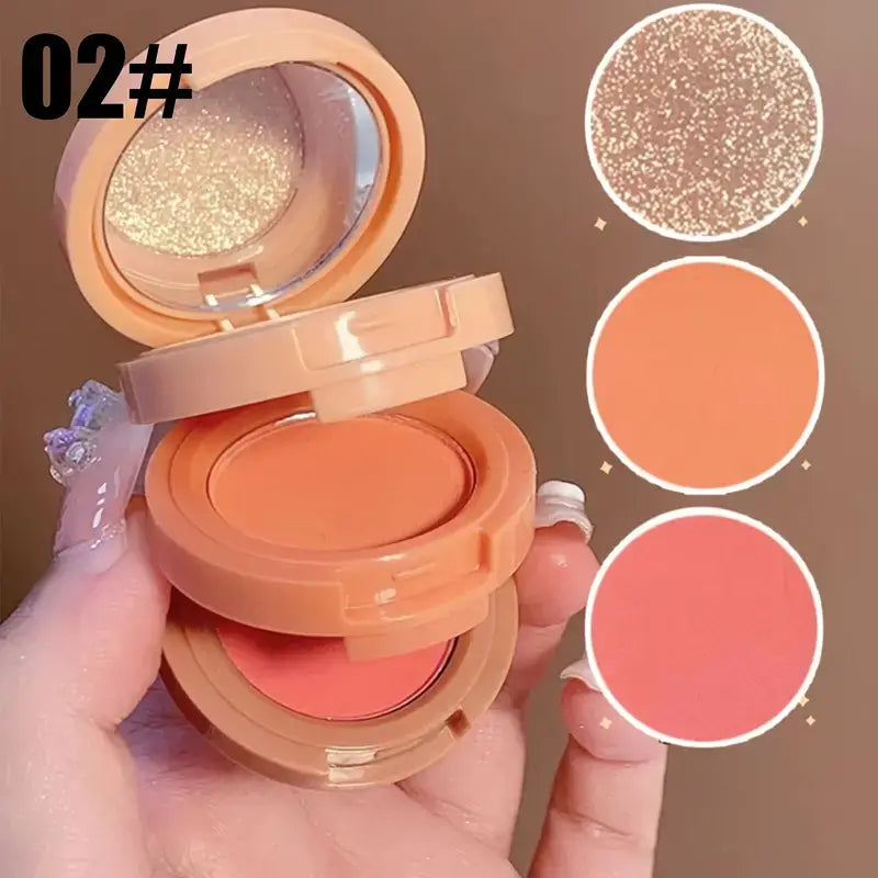 Hudamoji 3-in-1 Highlighter & Blush Palette Hudamoji
