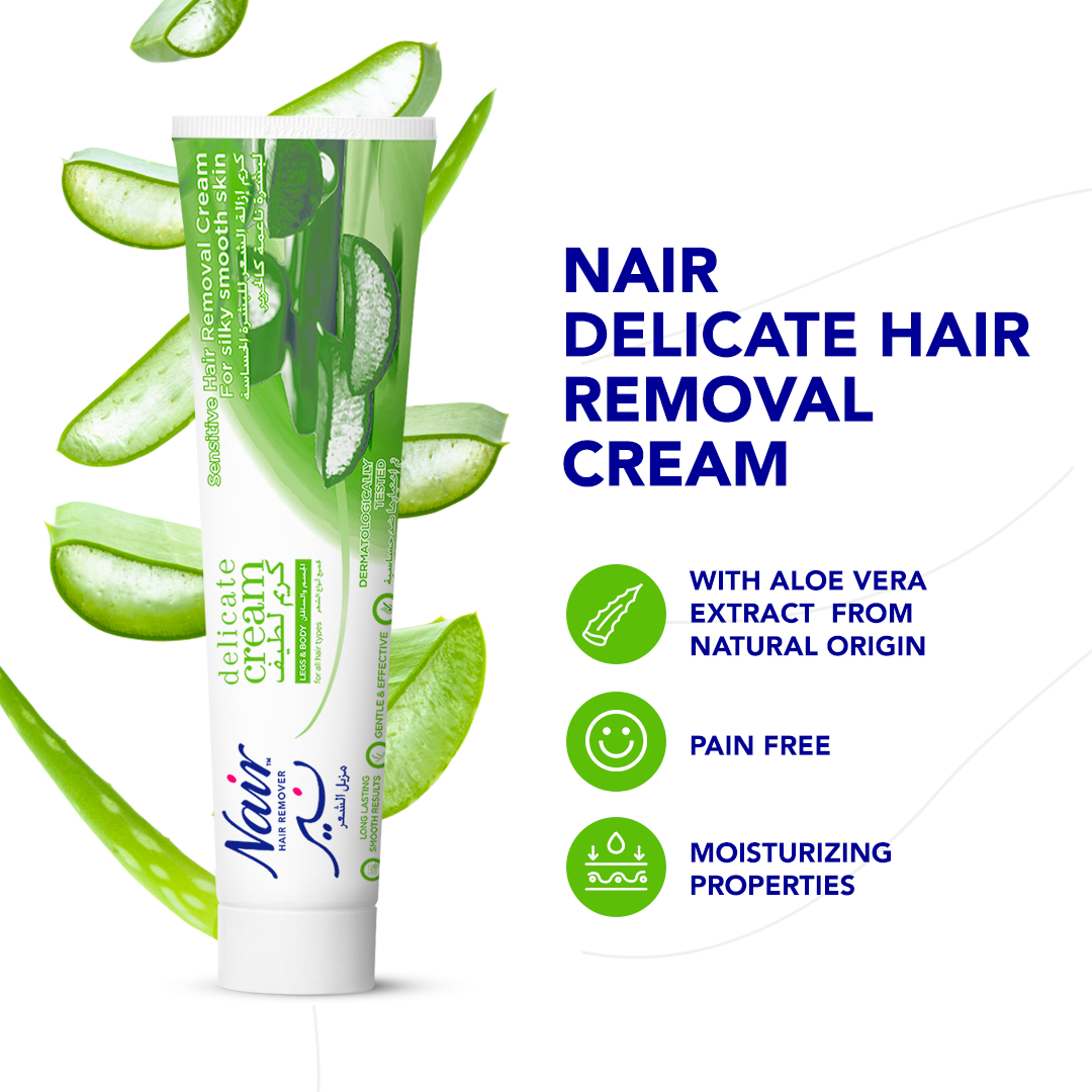 Nair Gentle Hair Removal Cream Natural Aloe Vera Extract - 110 gm Nair