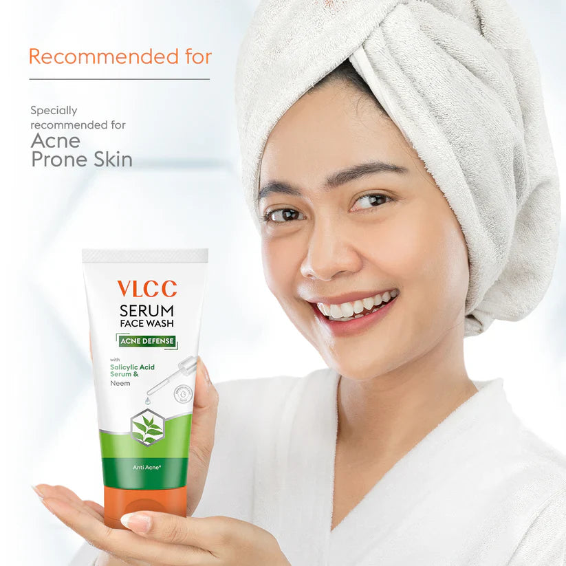 VLCC Acne Defense Serum Face Wash with Salicylic Acid Serum & Neem - 150ml VLCC