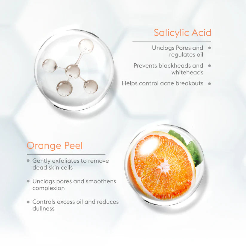 VLCC Acne Defense Serum Face Wash with Salicylic Acid Serum & Orange Peel - 150ml VLCC