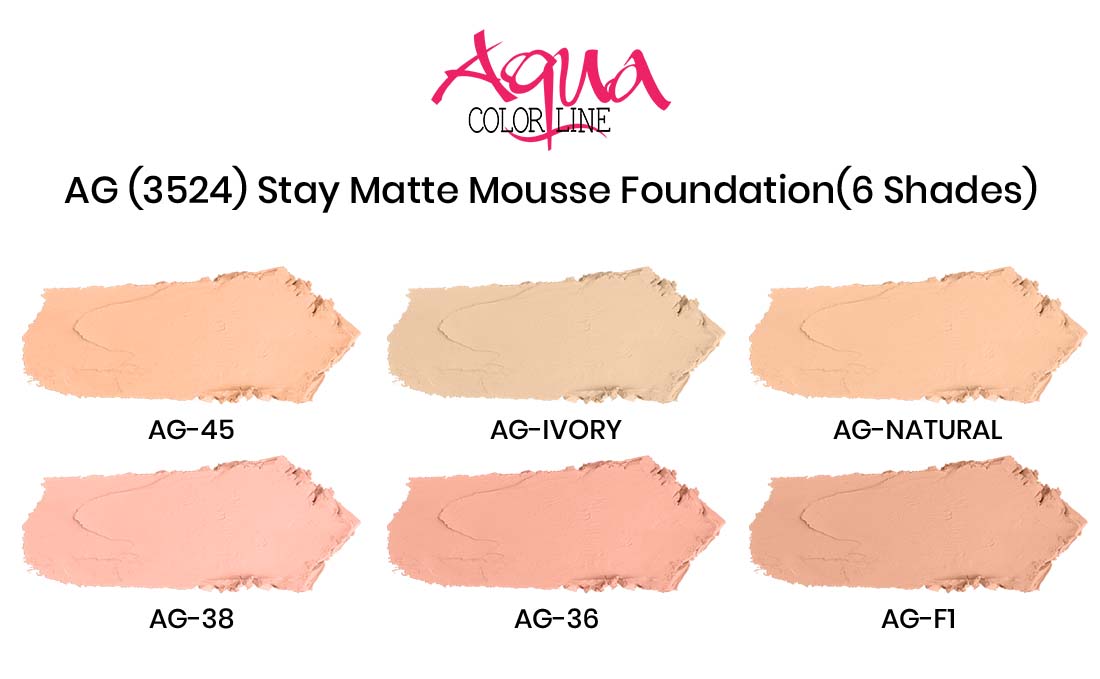 Aqua Color Line Stay Matte Mousse Foundation Aqua Color Line