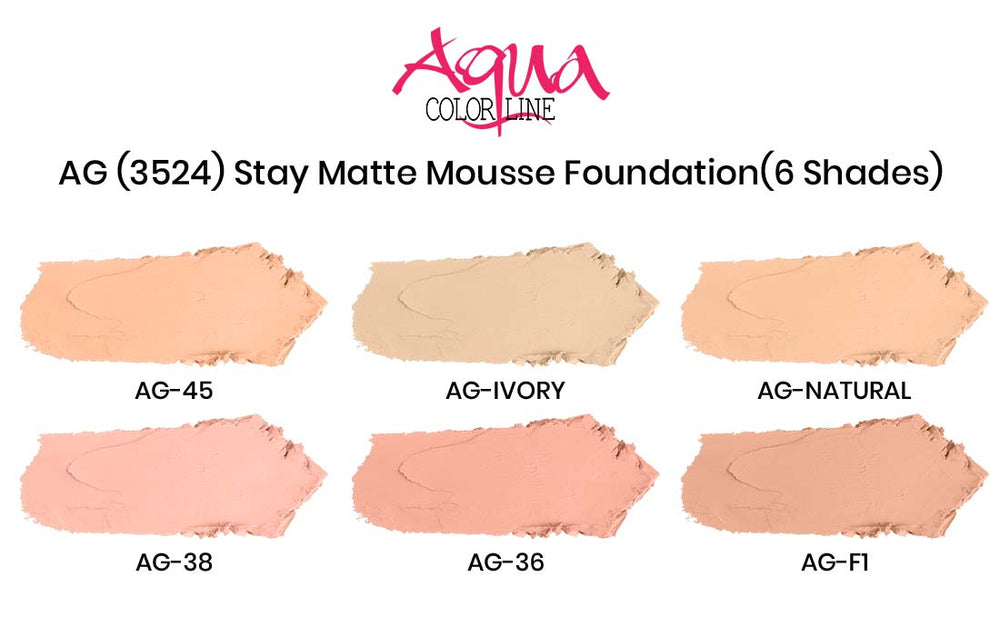 Aqua Color Line Stay Matte Mousse Foundation Aqua Color Line