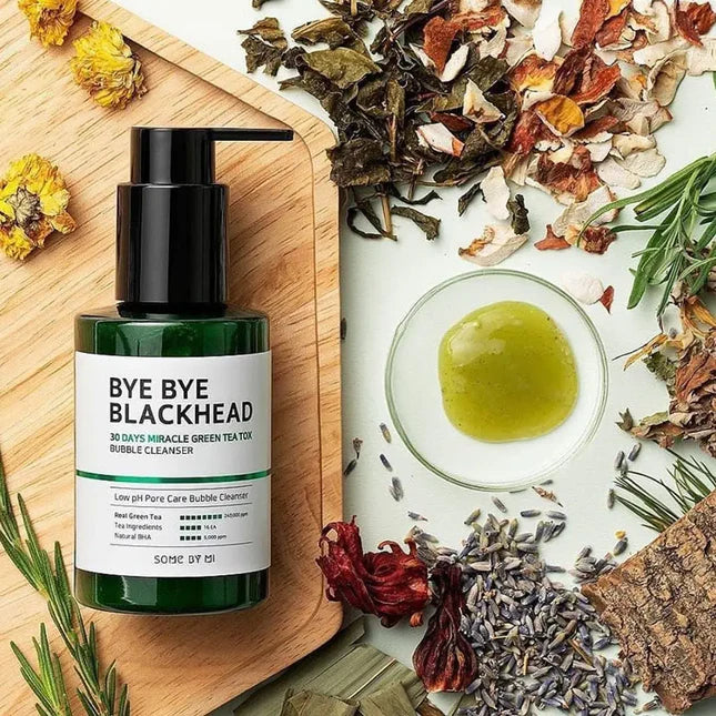 Some By Mi Bye Bye Blackhead 30 Days Miracle Green Tea Tox Bubble Cleanser – 120g Some By Mi