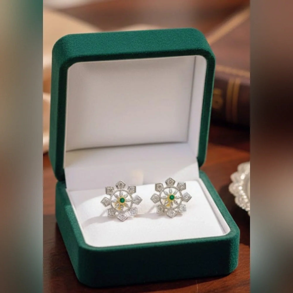 Zircon Tops & Studs – Elegant Silver Zircon Earrings for Women Cosmia