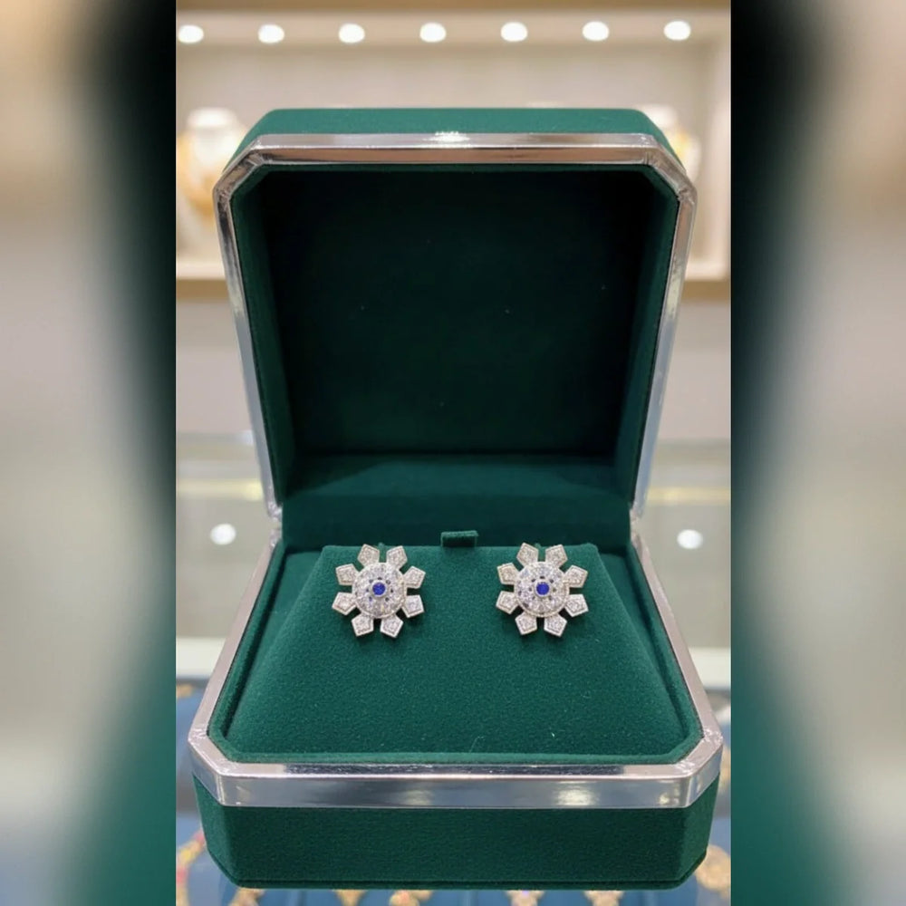 Zircon Tops & Studs – Elegant Silver Zircon Earrings for Women Cosmia
