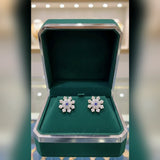 Zircon Tops & Studs – Elegant Silver Zircon Earrings for Women
