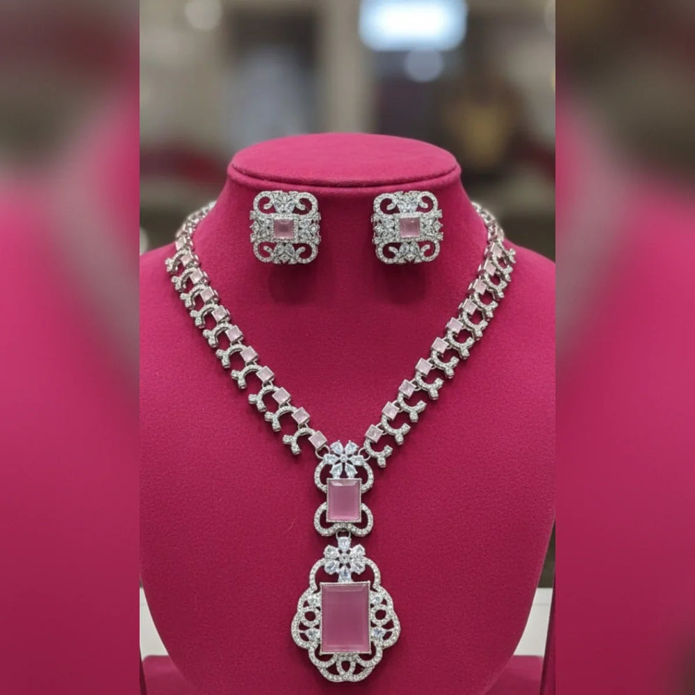Zircon Necklace and Earrings set Cosmia